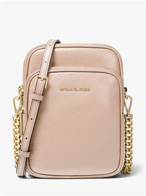 michael kors jet set pebbled leather|Michael Kors pebble leather handbags.